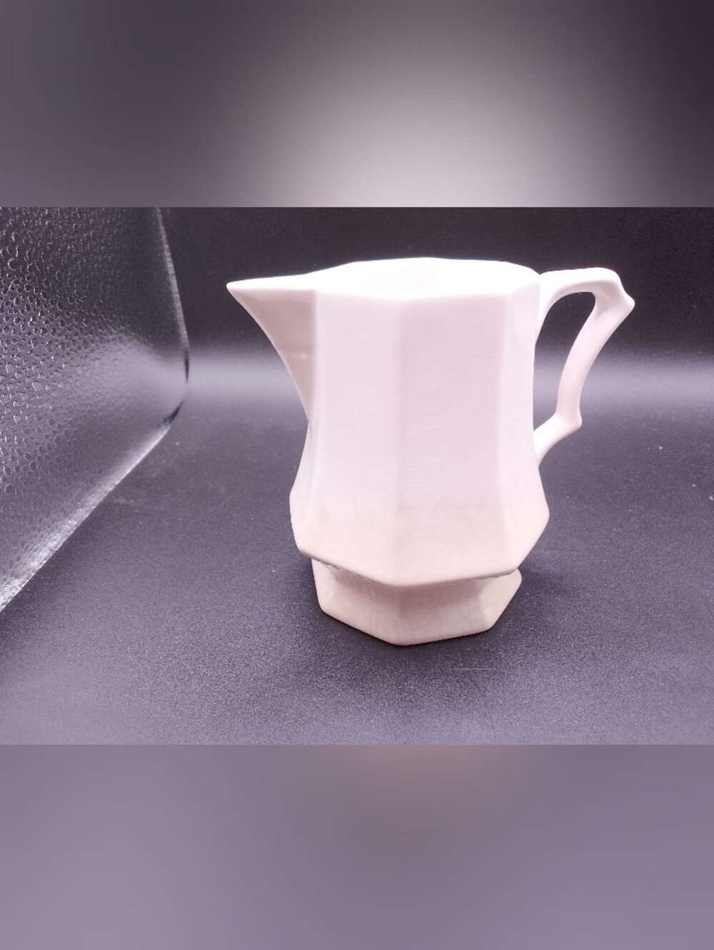Independent Ironstone Castlesone Crazed And Stained Creamer Japan